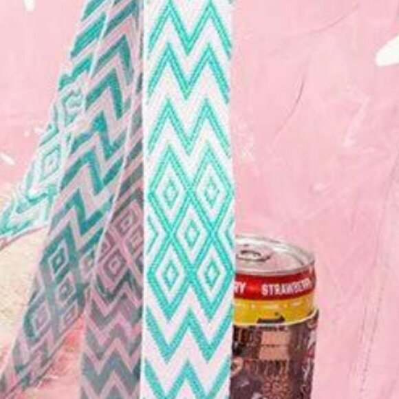 Clear Festival Stadium Concert Tote Bag With Aztec Print Straps NWT - Picture 2 of 6